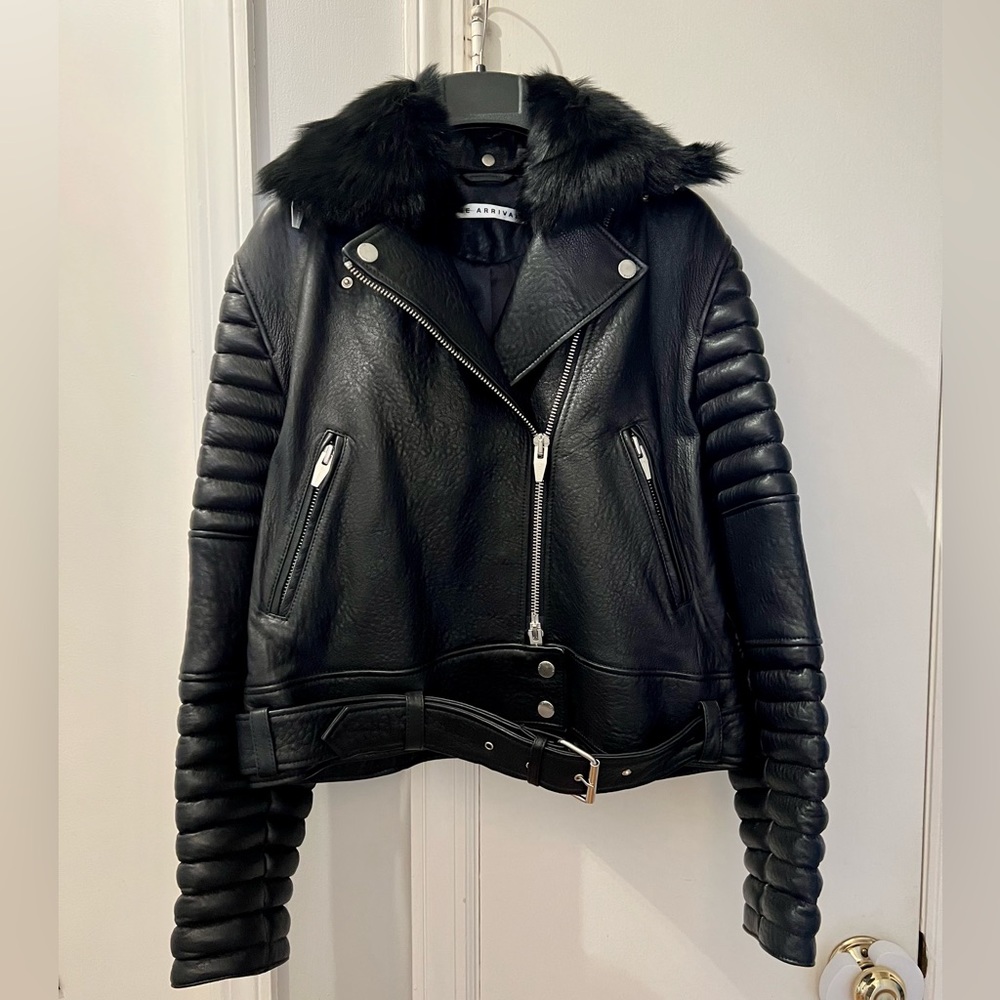 The Arrivals Rainier Leather Moto Jacket - XL